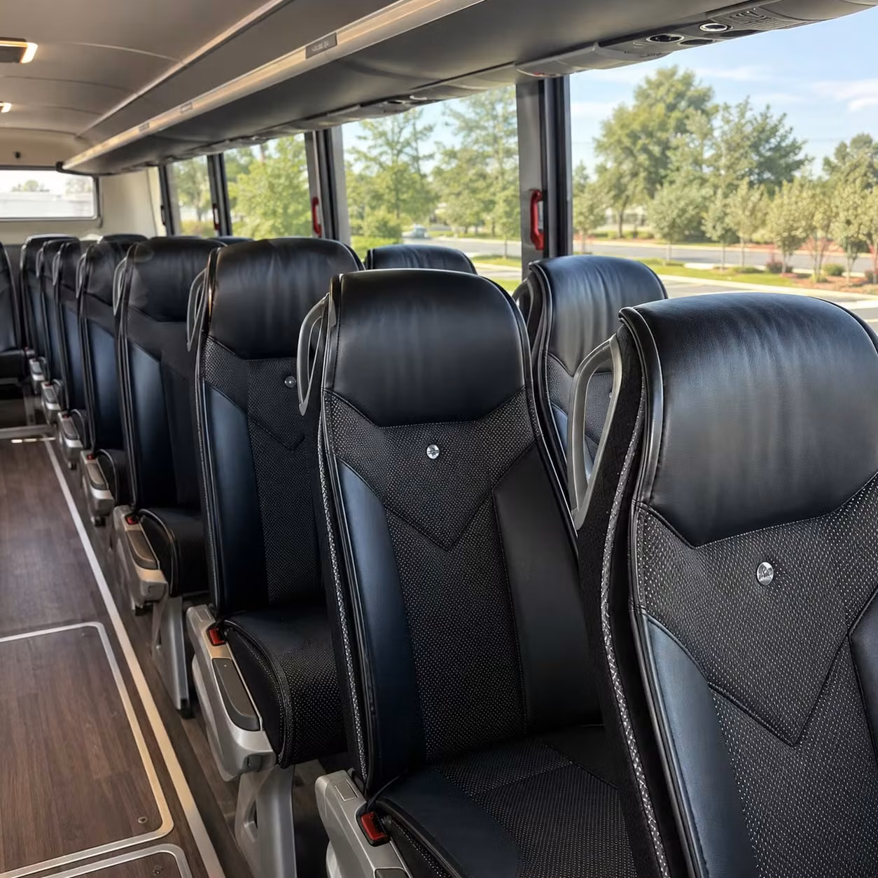 56 passenger charter bus interior